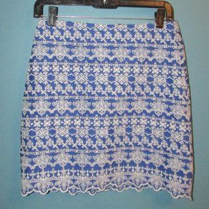 Ann Taylor Embroidered A-line short skirt